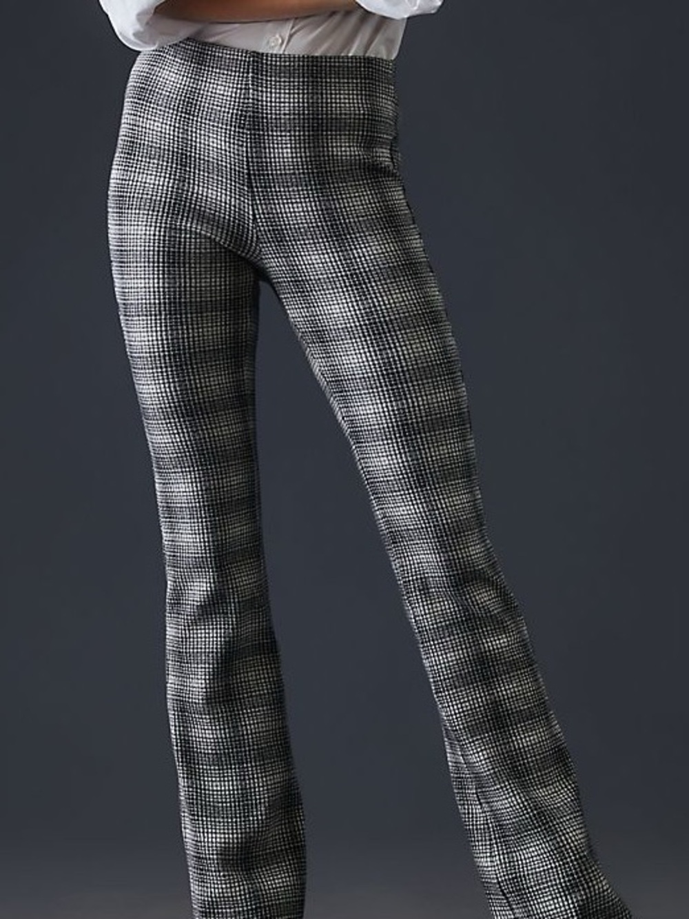Anthropologie Maeve Plaid Bootcut Pull On Pants Size Large Work Office Chic